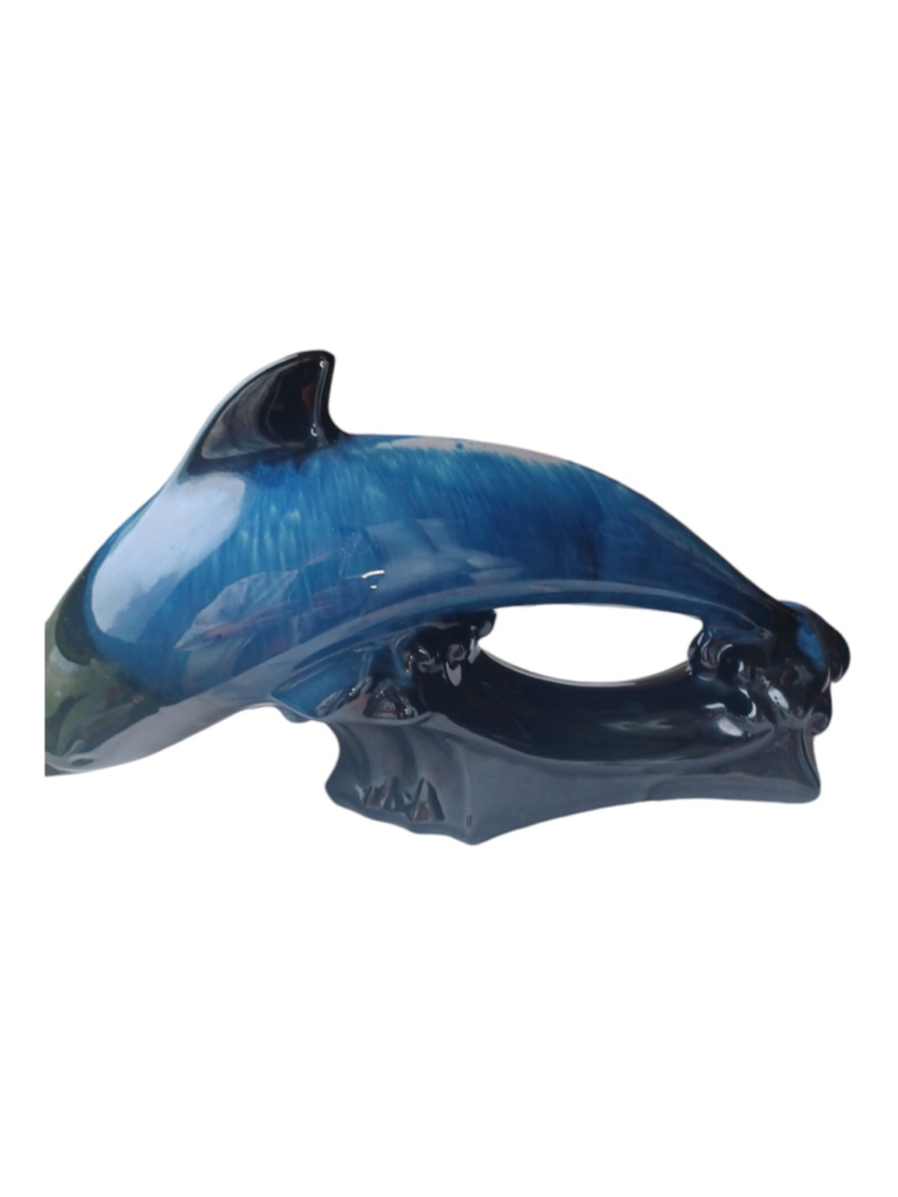 Blue Mountain Pottery Dolphin Large 15" Long x 7.5" High with Tag and Sticker